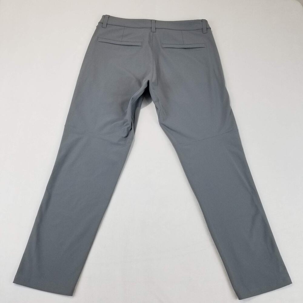 Lululemon Pants Mens 32x27 ABC Commission Warpstreme Slim Gray Chino M5AF0S - Picture 2 of 10